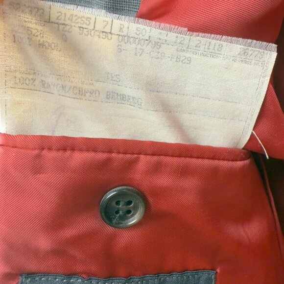 ERMENEGILDO ZEGNA Trofeo Wool 3 Button Front Checked Grey Blazer Jacket Size 50R - Picture 7 of 13